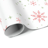 Papier Cadeau Flèches rouges et vertes (Coin rond)