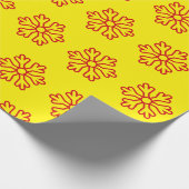 Papier Cadeau Flèches rouges jaune (Coin)