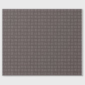 Papier Cadeau Flèches sur lin brun gris foncé (Plat)