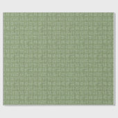 Papier Cadeau Flèches sur lin vert Pickle (Plat)
