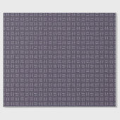 Papier Cadeau Flèches sur lin violet foncé (Plat)