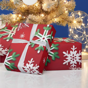 Papier Cadeau Flèches vertes et rouges