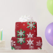 Papier Cadeau Flèches vertes et rouges