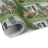 Papier Cadeau Fleckvieh soif (Coin rond)