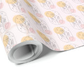 Papier Cadeau Fleur (Coin rond)