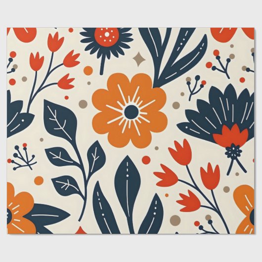 Papier Cadeau Fleur (Plat)