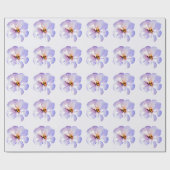 Papier Cadeau Fleur aquarelle bleue (Plat)