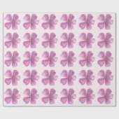 Papier Cadeau Fleur aquarelle violette (Plat)