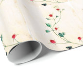 Papier Cadeau Fleur asiatique (Coin rond)