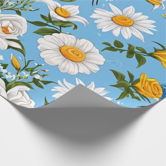Papier Cadeau Fleur blanche (Coin)