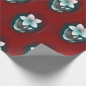 Papier Cadeau Fleur blanche miroir (Coin)