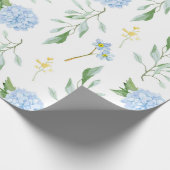Papier Cadeau Fleur Bleue (Coin)
