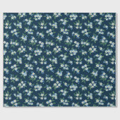 Papier Cadeau Fleur Bleue (Plat)