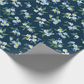 Papier Cadeau Fleur Bleue (Coin)
