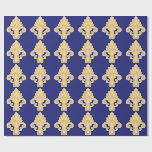 Papier Cadeau Fleur bleue (Plat)