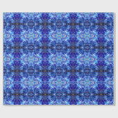 Papier Cadeau Fleur bleue abstraite (Plat)