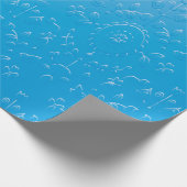 Papier Cadeau Fleur bleue intégrée Dégradé Abstrait (Coin)