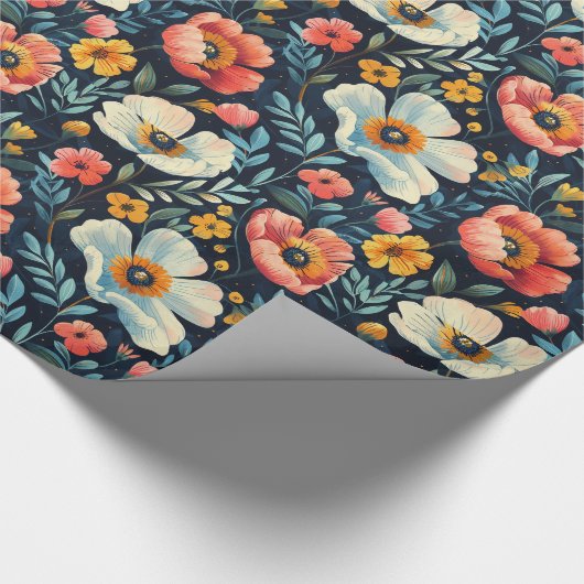 Papier Cadeau Fleur brillant (Coin)