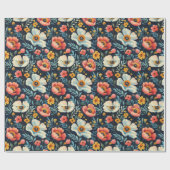 Papier Cadeau Fleur brillant (Plat)