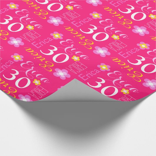 Papier Cadeau Fleur Bruyère nommée faite sur commande enveloppe (Coin)