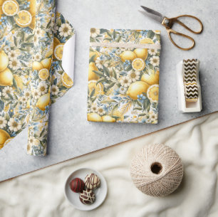Papier Cadeau Fleur carrelée méditerranéenne Italien Positano Le