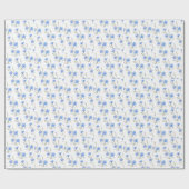 Papier Cadeau Fleur chicorée sauvage Aquarelle botanique Art (Plat)