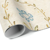 Papier Cadeau Fleur Cottagecore (Coin rond)