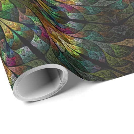 Papier Cadeau Fleur courbée (Coin rond)