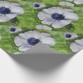 Papier Cadeau Fleur d'anémone blanche (Coin)