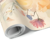 Papier Cadeau Fleur dans le vase (Coin rond)