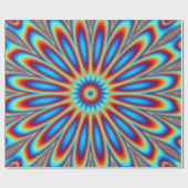 Papier Cadeau - Fleur d'Art Psychédélique (Plat)