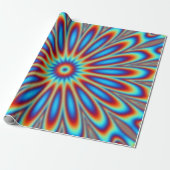 Papier Cadeau - Fleur d'Art Psychédélique (Déroulé)
