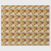 Papier Cadeau Fleur d'Automne (Plat)