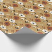 Papier Cadeau Fleur d'Automne (Coin)