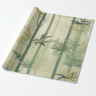 Papier Cadeau Fleur de bambou sereine asiatique  (3)
