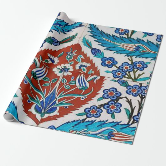 Papier Cadeau Fleur de céramique turque (Déroulé)