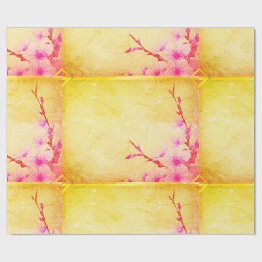 Papier Cadeau Fleur de cerise (Plat)