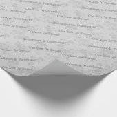 Papier Cadeau Fleur de cerise gothique éternelle blanche et gris (Coin)