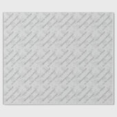 Papier Cadeau Fleur de cerise gothique éternelle blanche et gris (Plat)