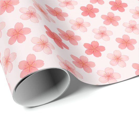 Papier Cadeau Fleur de cerisier (Coin rond)