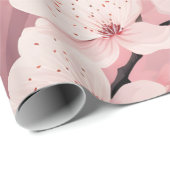 Papier Cadeau Fleur de Cerisier (Coin rond)