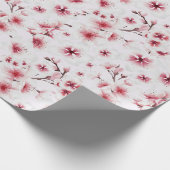 Papier Cadeau Fleur de cerisier japonais rose pâle (Coin)