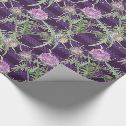 Papier Cadeau Fleur de chardon violet (Coin)