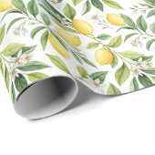 Papier Cadeau Fleur de Citron (Coin rond)