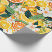 Papier Cadeau Fleur de Citron Tropical (Coin)