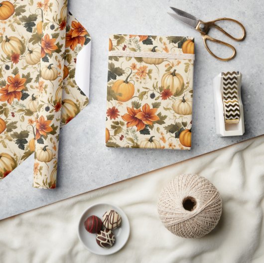 Papier Cadeau Fleur de citrouille (Artisanat)
