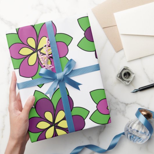 Papier Cadeau Fleur de clématite pourpre (Cadeaux)