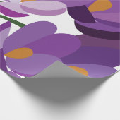 Papier Cadeau Fleur de Crocus Violet (Coin)