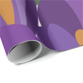 Papier Cadeau Fleur de Crocus Violet (Coin rond)