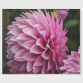 Papier Cadeau fleur de dahlia de printemps (Plat)